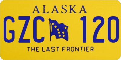 AK license plate GZC120