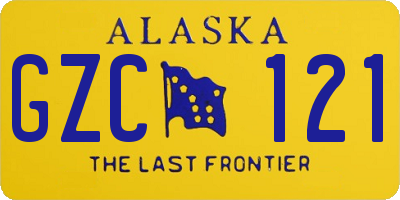 AK license plate GZC121