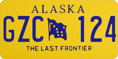 AK license plate GZC124