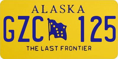 AK license plate GZC125