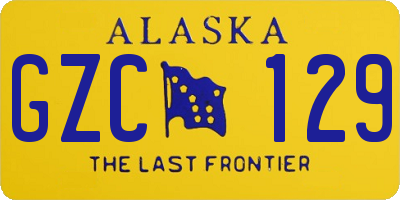 AK license plate GZC129