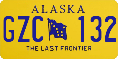 AK license plate GZC132