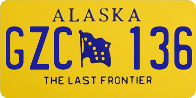 AK license plate GZC136