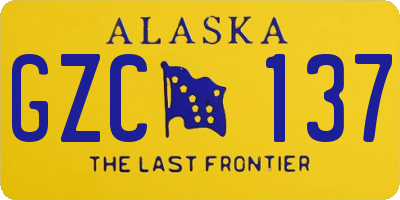 AK license plate GZC137