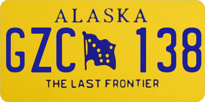 AK license plate GZC138