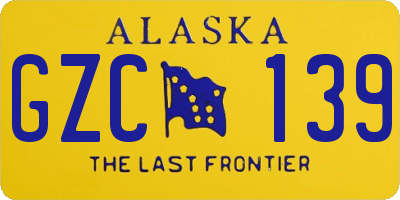 AK license plate GZC139