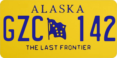 AK license plate GZC142