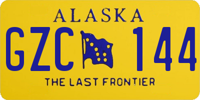 AK license plate GZC144