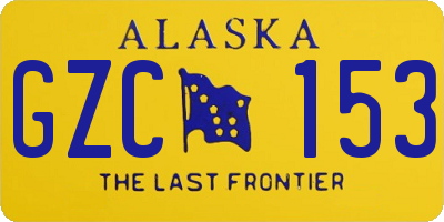 AK license plate GZC153