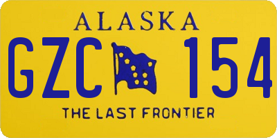 AK license plate GZC154