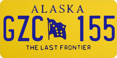 AK license plate GZC155