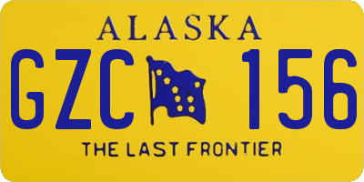 AK license plate GZC156