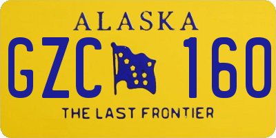 AK license plate GZC160
