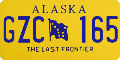 AK license plate GZC165