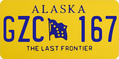 AK license plate GZC167