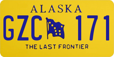 AK license plate GZC171