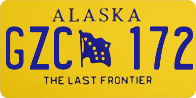 AK license plate GZC172