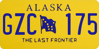 AK license plate GZC175