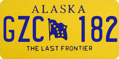 AK license plate GZC182