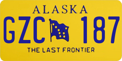 AK license plate GZC187