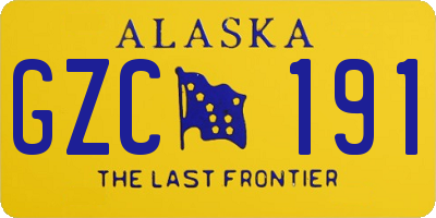 AK license plate GZC191