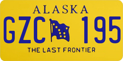 AK license plate GZC195