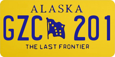 AK license plate GZC201