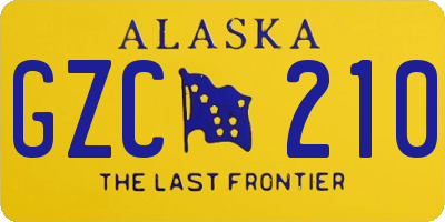 AK license plate GZC210