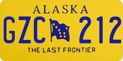 AK license plate GZC212