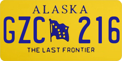 AK license plate GZC216