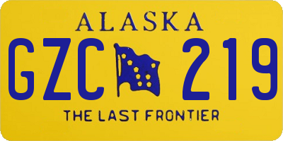 AK license plate GZC219