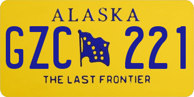 AK license plate GZC221