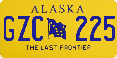 AK license plate GZC225
