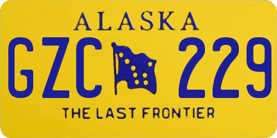 AK license plate GZC229
