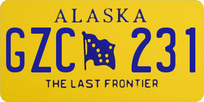 AK license plate GZC231