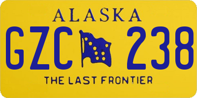 AK license plate GZC238