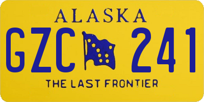 AK license plate GZC241
