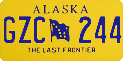 AK license plate GZC244