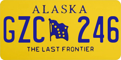 AK license plate GZC246