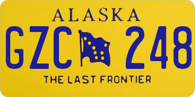 AK license plate GZC248