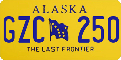 AK license plate GZC250