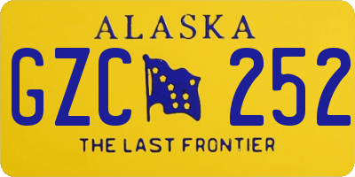 AK license plate GZC252
