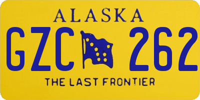 AK license plate GZC262