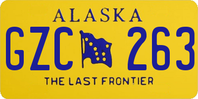 AK license plate GZC263
