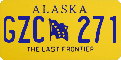 AK license plate GZC271