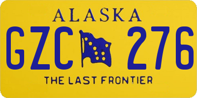 AK license plate GZC276