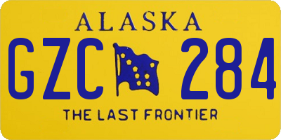 AK license plate GZC284