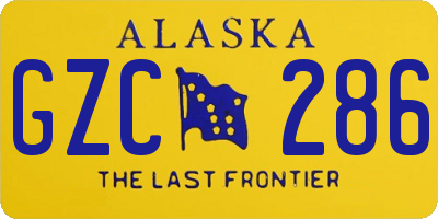 AK license plate GZC286