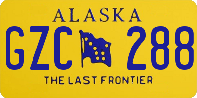 AK license plate GZC288