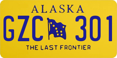 AK license plate GZC301